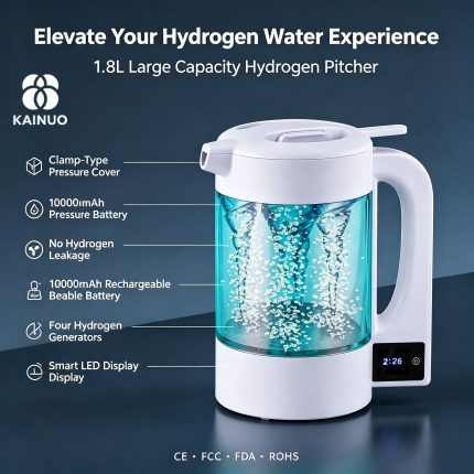 Newest 1.8L Hydrogen-Rich Water Kettle EU Best Seller AntioxidantHealthier Hydration Hot Kitchen Electric Kettle for RV