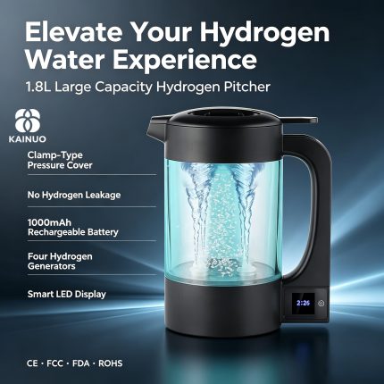 2026 Newest 1.8L Hydrogen-Rich Electric Kettle EU Best Seller Healthier Antioxidant Hydration for Household Car Hot Battery